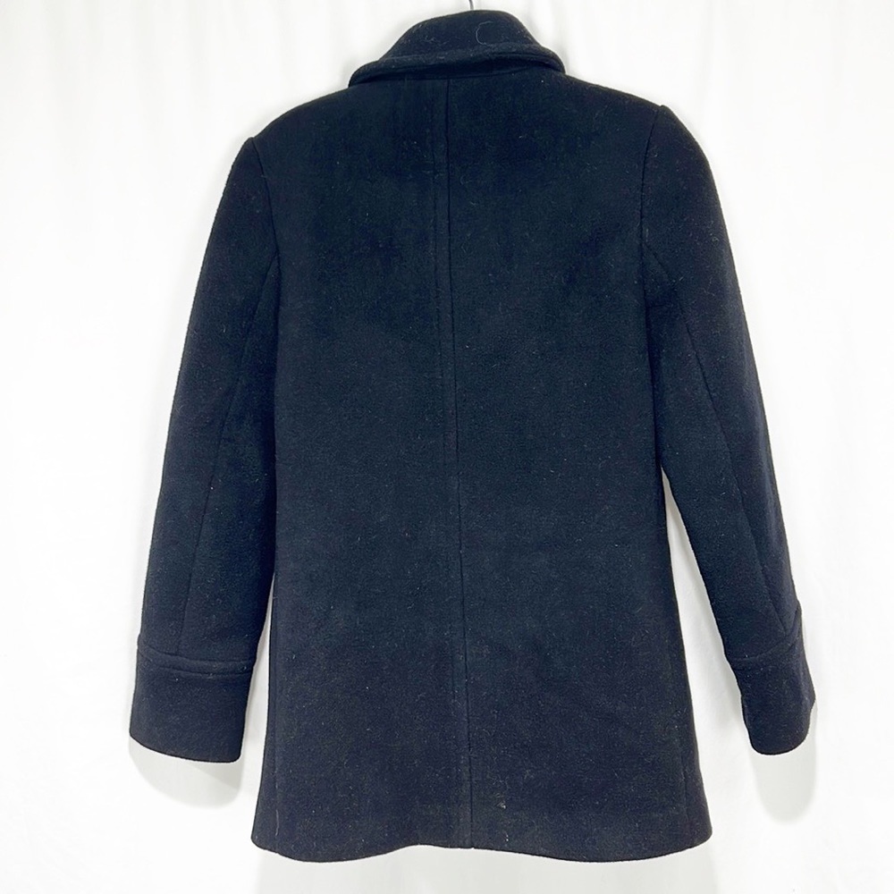 KINGSLAND Equestrian Women’s Pea Coat Wool Blend Black Contrast Stitching XS - Picture 7 of 12